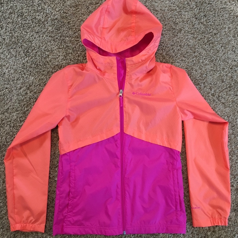 Never Worn Girls Columbia Rain Jacket Sz M